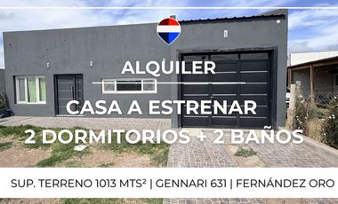 ALQUILER CASA 2 DORM - GENNARI 631 - FERNANDEZ ORO