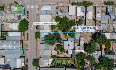 LOCAL COMERCIAL + CASA DOS DORMITORIOS  EN VENTA