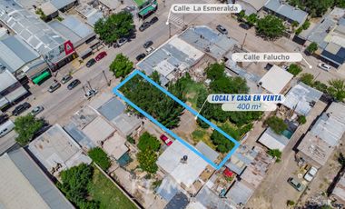 LOCAL COMERCIAL + CASA DOS DORMITORIOS  EN VENTA