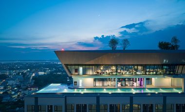 The Origin E22 Station, new condo, river and sea view The most beautiful view in Samut Prakan area
