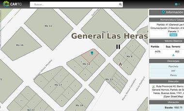 VENTA LOTE GRAL LAS HERAS SOBRE RUTA 40