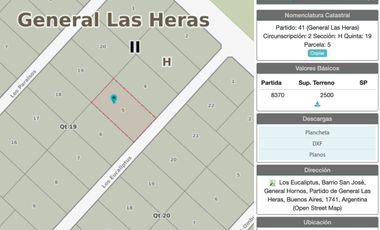 VENTA LOTES 2500m2 CON ESCRITURA EN GRAL LAS HERAS