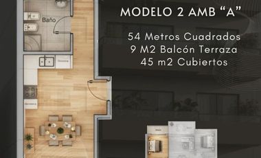 Venta Departamento 2 Amb c/ balcon y coch. Muñiz