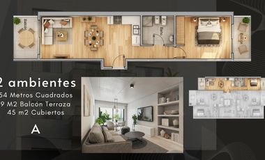 Venta Departamento 2 Amb c/ balcon y coch. Muñiz