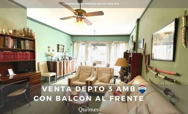 VENTA DEPARTAMENTO 3 AMB  BALCON AL FRENTE QUILMES