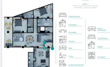 Departamento en venta en Bucerías, Bahía de Banderas, Nayarit
