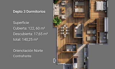 Venta - Depto 3 Dormitorios - Tipología A - Centro Oeste - Neuquén Capital