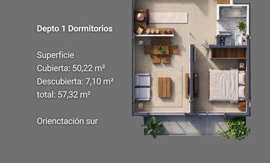 Venta - Departamento 1 Dormitorio - Tipología D - Centro Oeste - Neuquén Capital