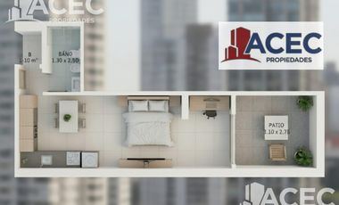 Venta - Departamento con  Patio - Barrio Centro