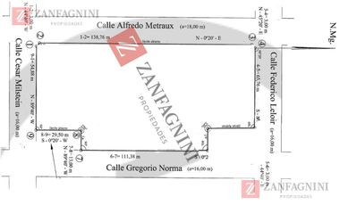 Terreno / manzana urbana 9.000 m² – Zona Dalvian / Ciudad de Mendoza – R1A
