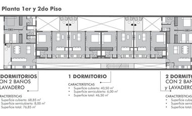 VENTA DEPARTAMENTO 2 DORMITORIOS EN CONSTRUCCIÓN