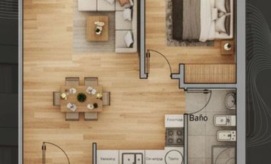 Venta Departamento 2 Amb c/ balcon y coch. Muñiz