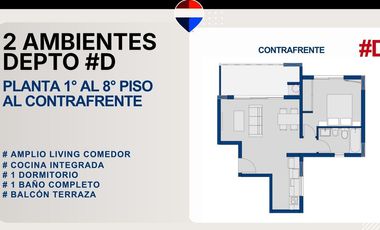 VENTA DEPARTAMENTO 2 AMBIENTES. 48 CUOTAS. BERNAL