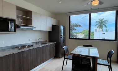 Departamento amueblado 2 recámaras en renta en Mérida