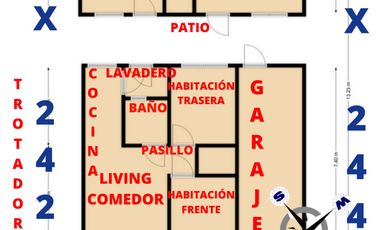 CASA 3 AMBIENTES CON GARAJE, JARDÍN Y PATIO