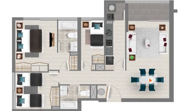 Departamento en venta  en LA CISTERNA