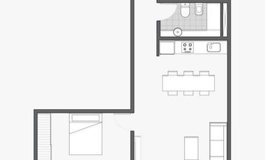Departamento en  venta de 2 ambientes con financiación amplia.