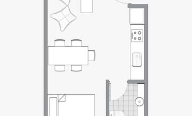 Departamento en  venta de 2 ambientes con financiación amplia.
