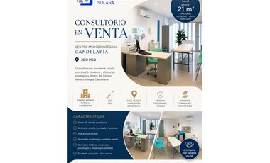 VENTA CONSULTORIO EN CENTRO MEDICO CANDELARIA