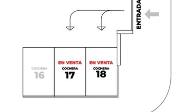 Cochera cubierta en planta baja
