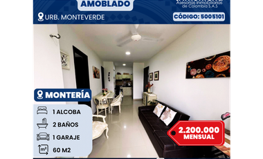 SE ARRIENDA APARTAESTUDIO AMOBLADO EN BARRIO MONTEVERDE DE MONTERA