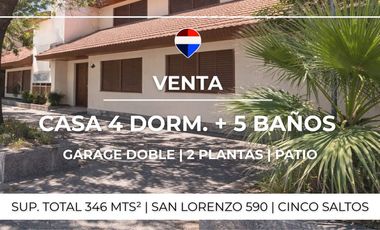 VENTA CASA 4 DORMITORIOS - CINCO SALTOS