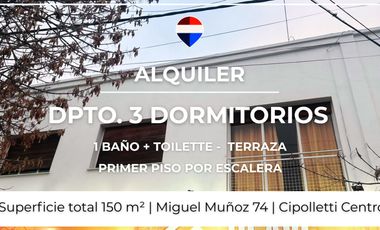 DEPARTAMENTO EN ALQUILER 3 DORM. - CIPOLLETTI