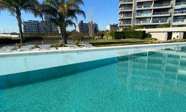 Alquiler Departamento NORDELTA 3 amb 2 dormitorios amoblado, jardin, cochera, vista a Rio, Acqua Rio