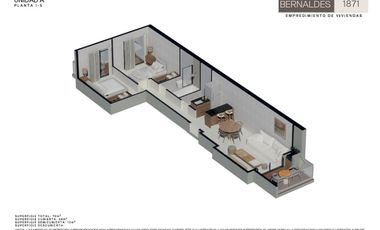 VENTA DEPTO 3 AMB C/BALCON MONTE CASTRO FINANCIAC.