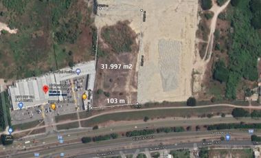 Vía Guayaquil - Salinas km 14 terreno comercial 23000m2