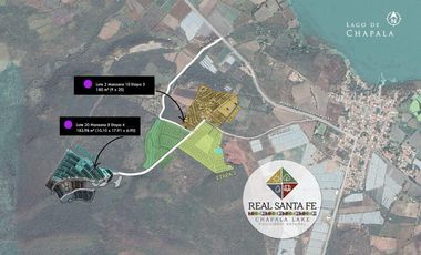Terreno en Venta en Real Santa Fe,Tuxcueca Con Vista al Lago de Chapala