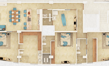 Departamento en venta en Chicxulub, Olea Luxury (Modelo A)
