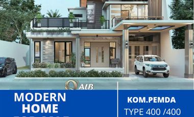 rumah di jual di jalan soeakrno hatta dekat komp pemda full interior