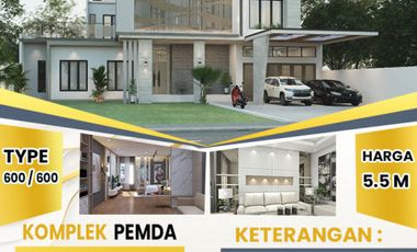 RUMAH 2 LANTAI TYPE 600 FULL INTERIOR +KOLAM RENANG DEKAT KE MOLL SKA
