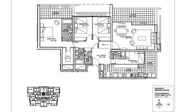 Departartamento 4 Dorm. a Pasos de Parque Arauco