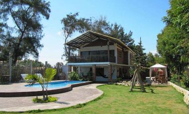 Cabaña Casa Playa con piscina y vista al mar, Playas Villamil, alquiler para 20 personas