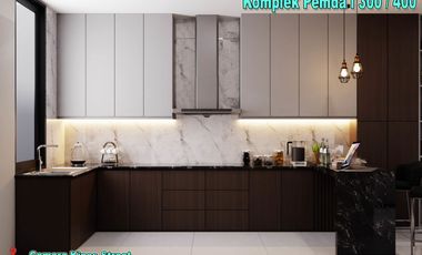 HUNIAN RUMAH TYPE 400 DI JUAL DENGAN KONSEP CLASIK FULL INTERIOR +KOLAM RENANG DI KOMP PEMDA