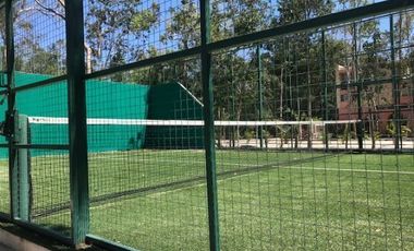 Casa con alberca privada, rooftop con lounge y hamaca, en privada con cancha de