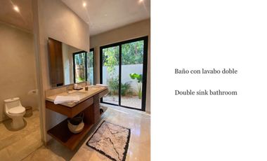 Casa con alberca privada, rooftop con lounge y hamaca, en privada con cancha de