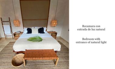 Casa con alberca privada, rooftop con lounge y hamaca, en privada con cancha de