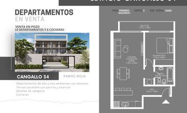 Departamento en venta en Ramos Mejia Sur