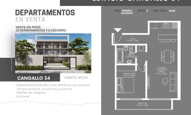 Departamento en venta en Ramos Mejia Sur