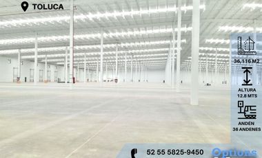 Rent now an industrial warehouse for Toluca