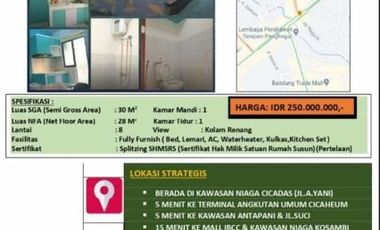Apartemen dijual di Jawa Barat, Bandung Kota