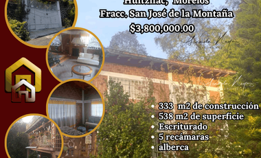 Casa de 333 m2 en Huitzilac, Morelos. Cod. 218