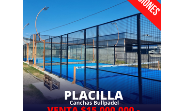 PLACILLA / VENTA  ACCIONES/ 2 CANCHAS BULLPADEL