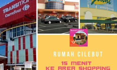 Rumah Ready Bebas Banjir Dekat Stasiun Cilebut