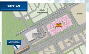 Ruko Pasar Modern timur 2 BSD city hadap jalan raya dan ramai