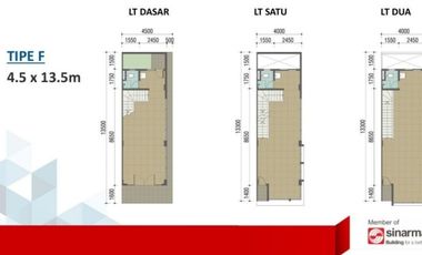 Ruko Pasar Modern timur 2 BSD city hadap jalan raya dan ramai
