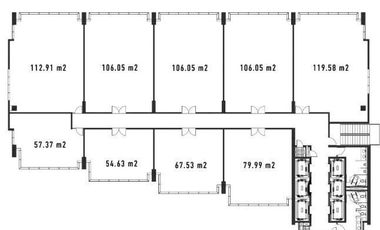 Oficina en renta piso de 811m2  obra gris en zona Santa María, Mty NL